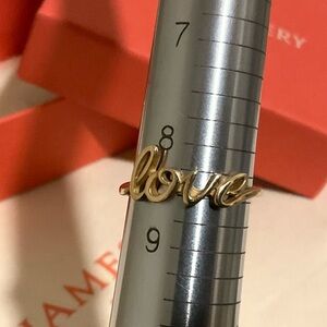 14kt Gold Retired James Avery “Love” Script Ring Size 8.5
